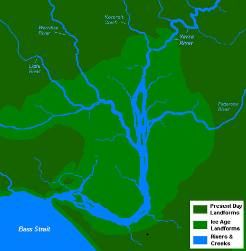 Map of Port Phillip 1000 years ago