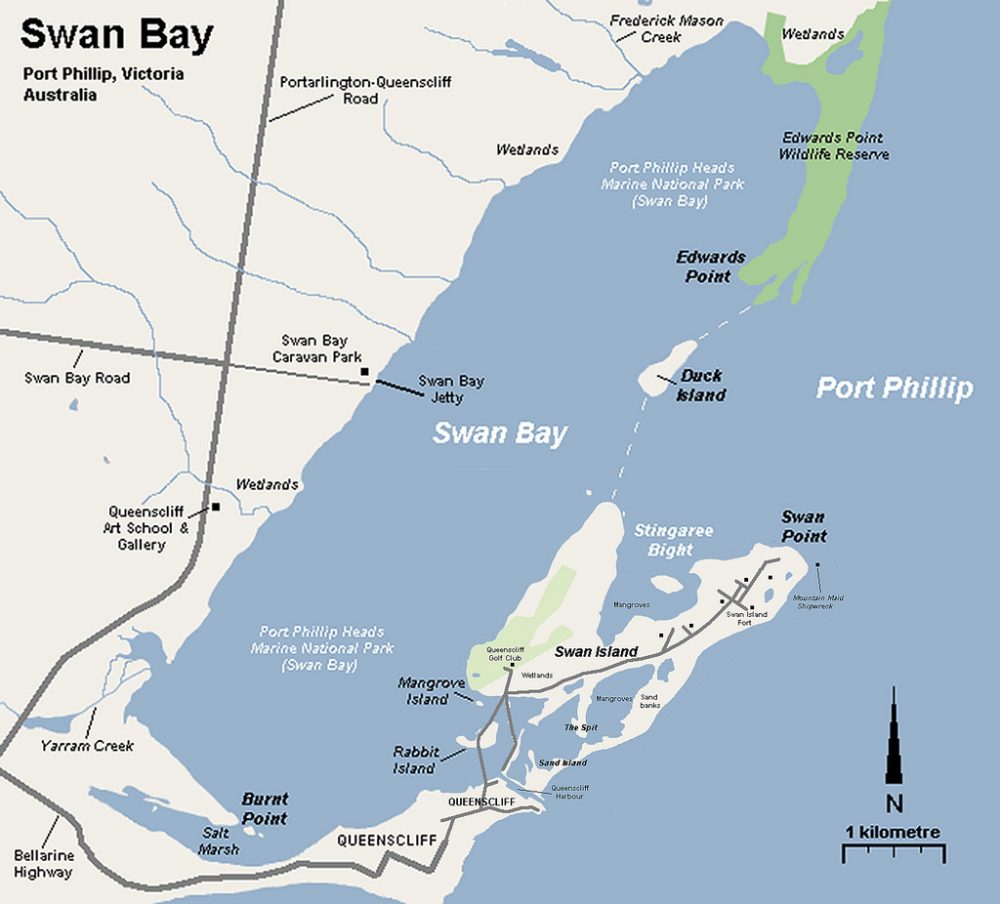 Map of Swan Bay