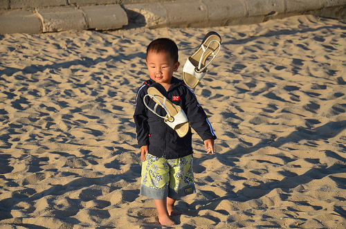 Flying Sandals on Altona Beach