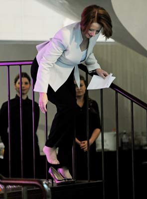 PM Julia Gillard Shoe Slip