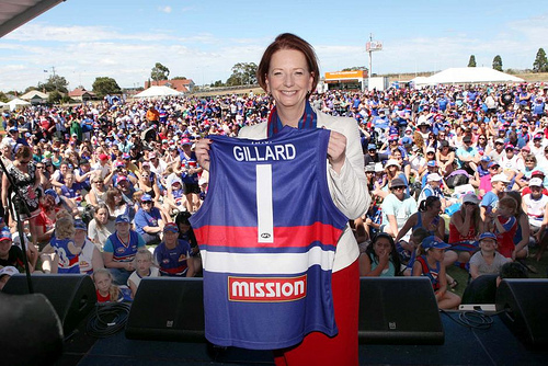 Julia Gillard Western Bulldog Jersey