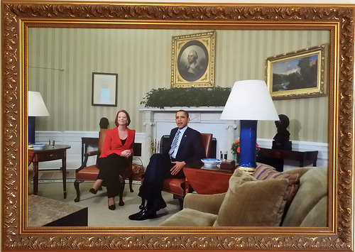 Julia Gillard with Barack Obama 1