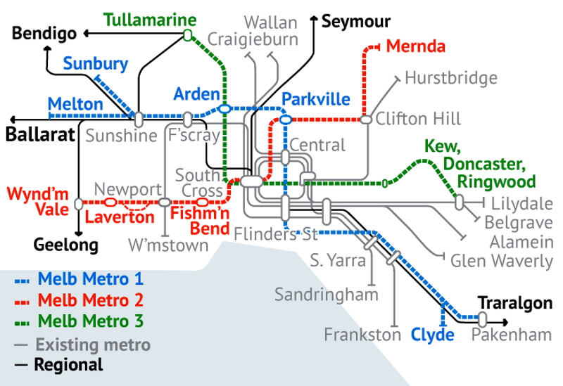 Melbourne Metro 2 - 2nd Cross-City, Under-River Rail Tunnel to Newport